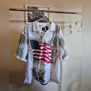 Patriotic Graphic Polo Shirt